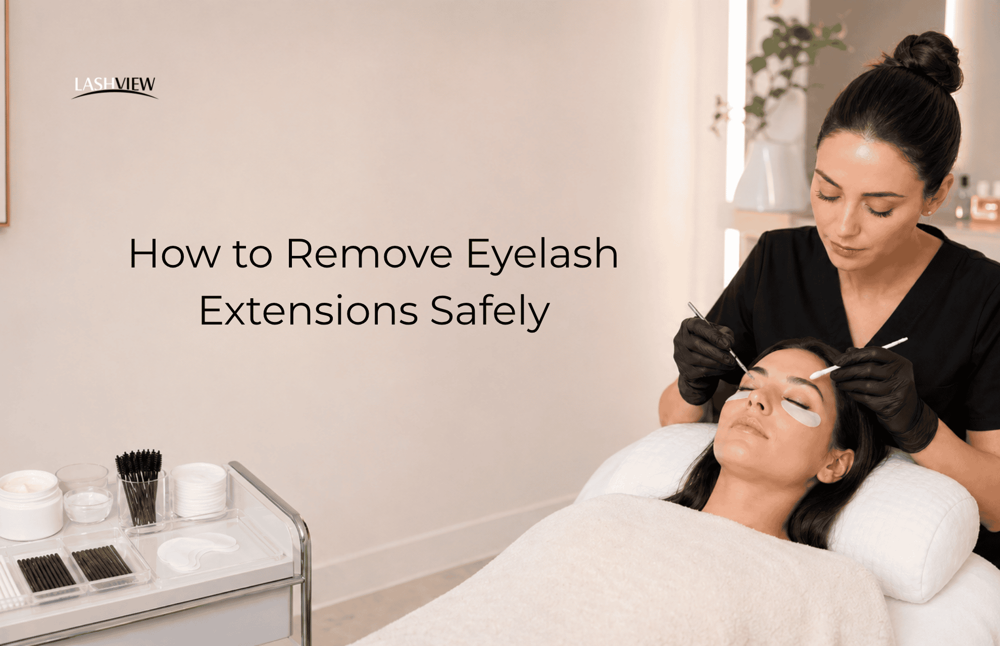 How to Remove Eyelash Extensions Safely: A Professional Guide to Cream Remover, Sanitation, and Client Aftercare