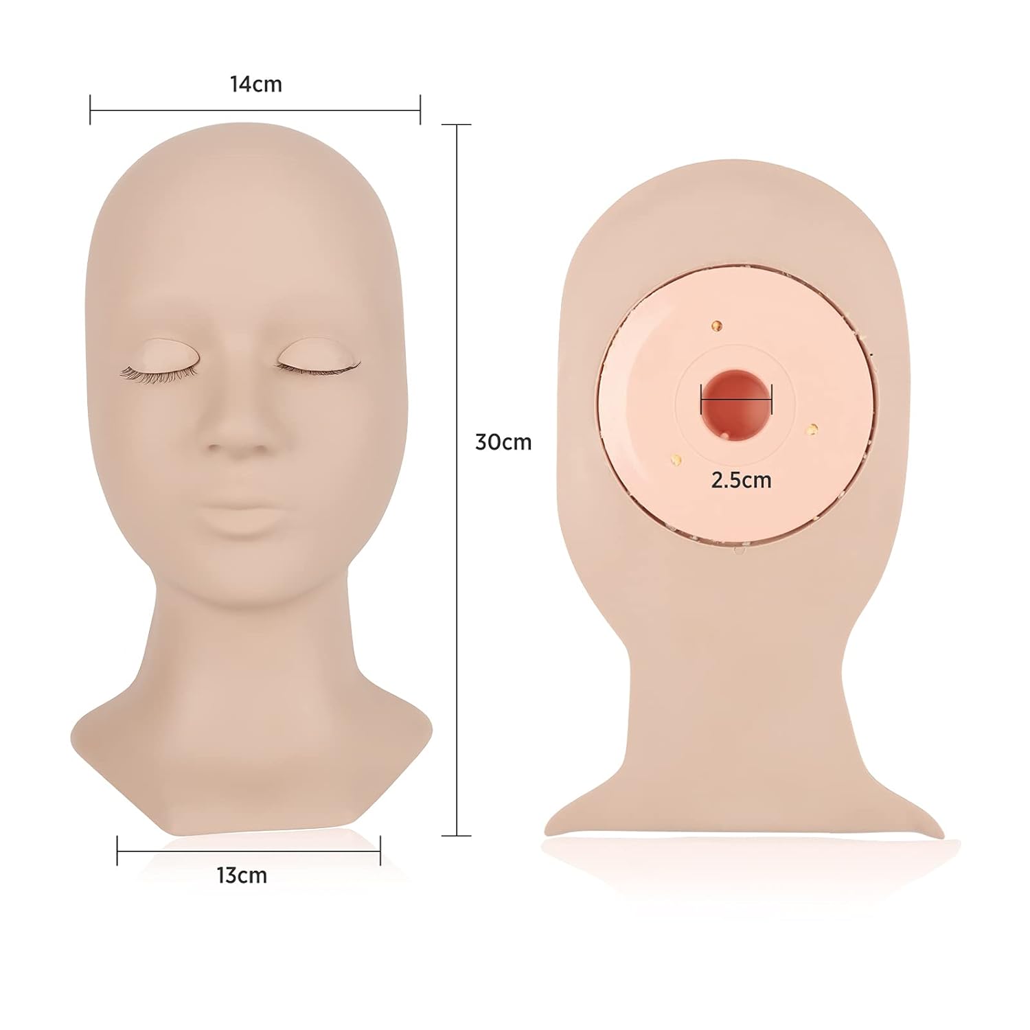 LASHVIEW Lash Mannequin Head with 4 Pairs Replaced Eyelids