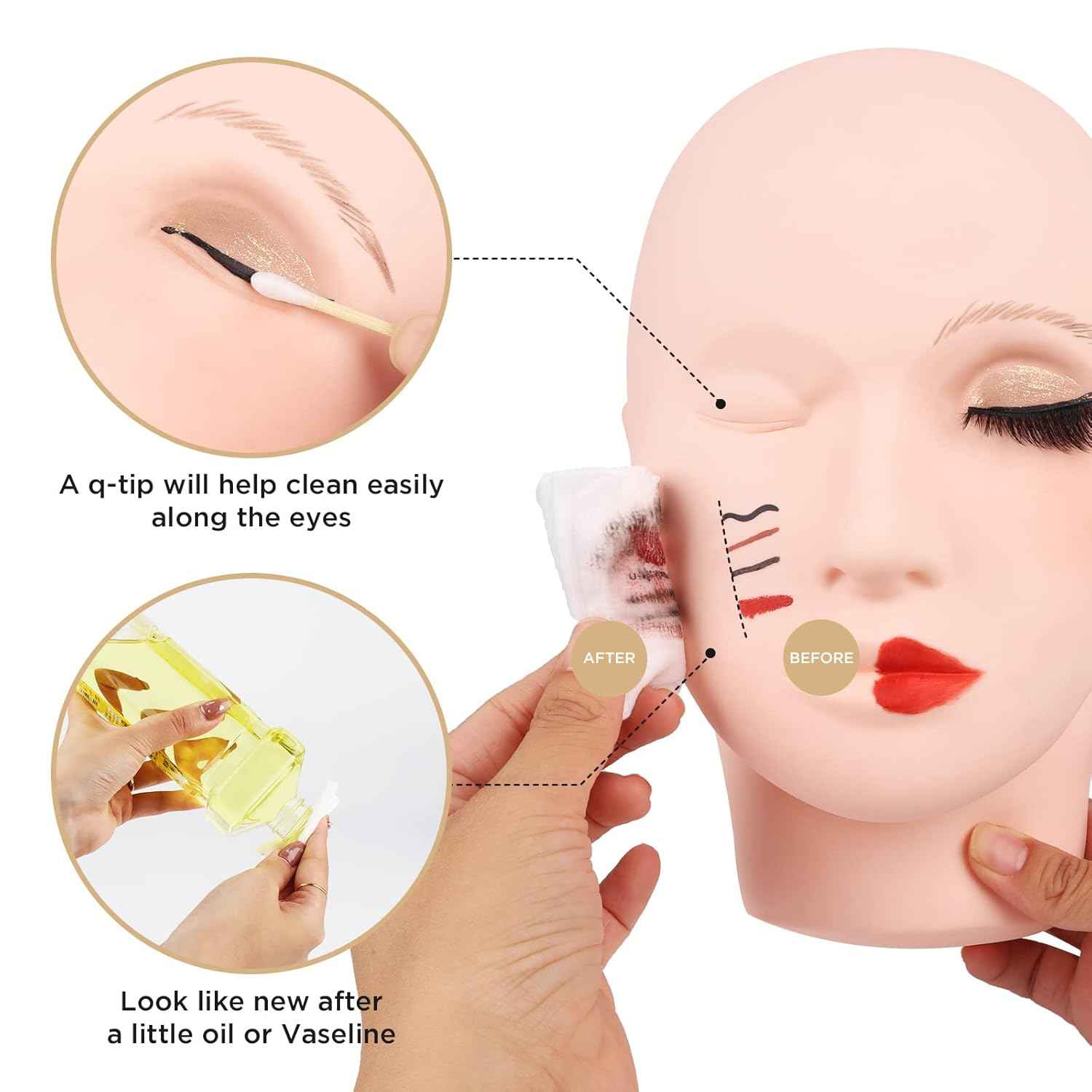 LASHVIEW Mannequin Head for Lash Extention or Makeup
