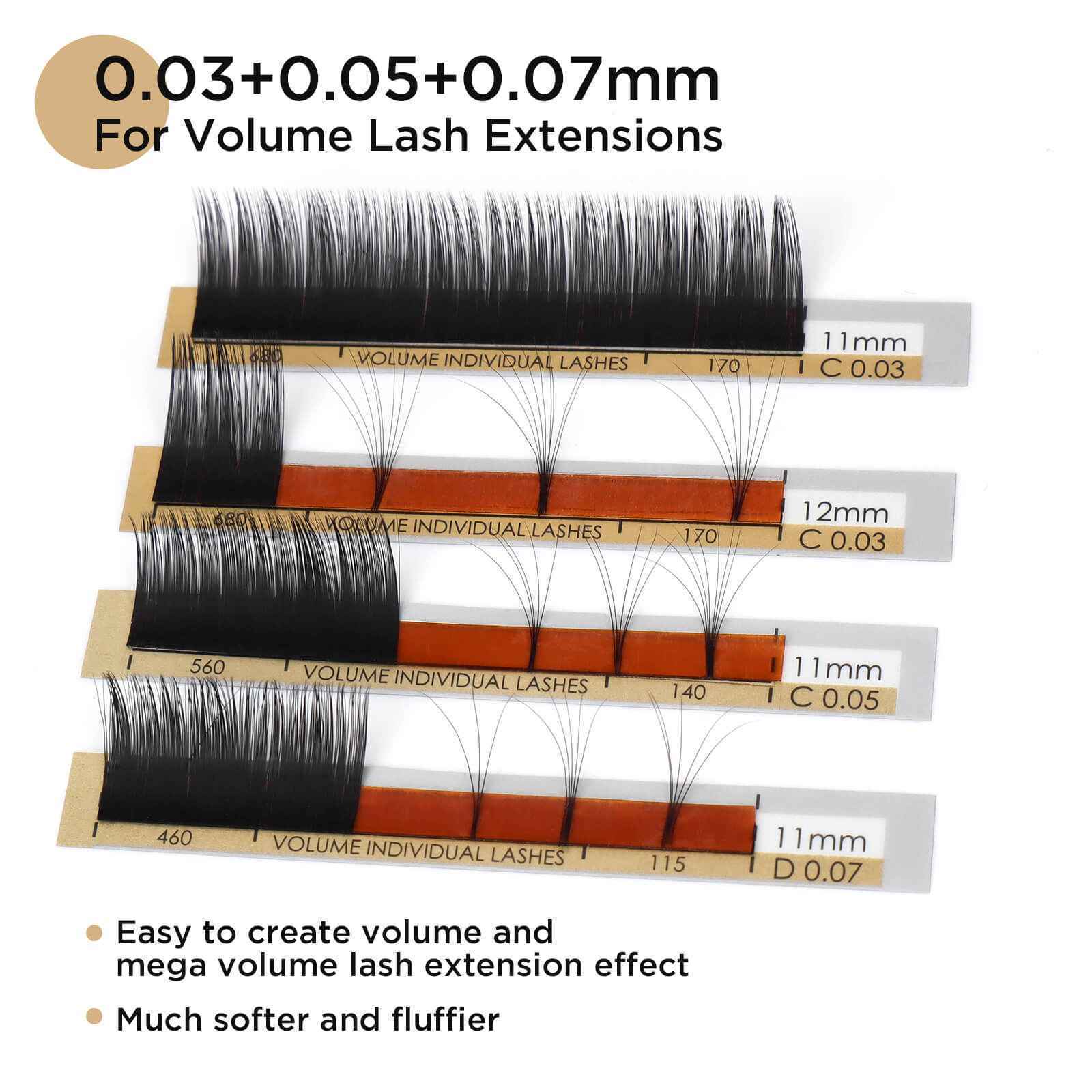 Russian Volume Eyelash Extensions 0.05mm