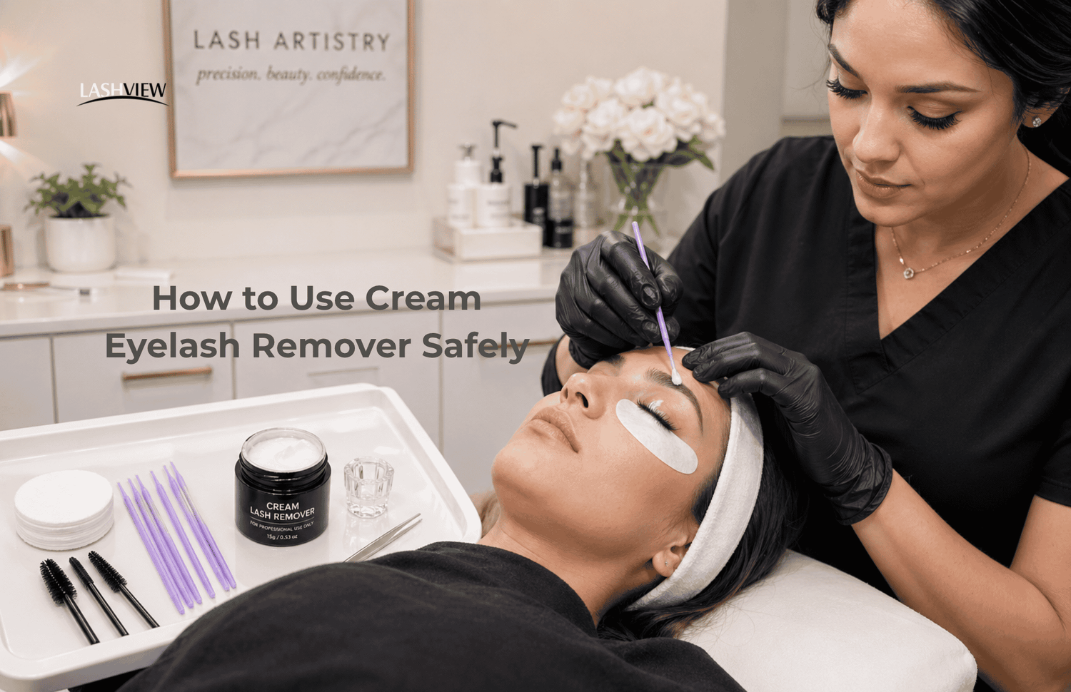 How to Use Cream Eyelash Remover Safely | Lash Tech Guide