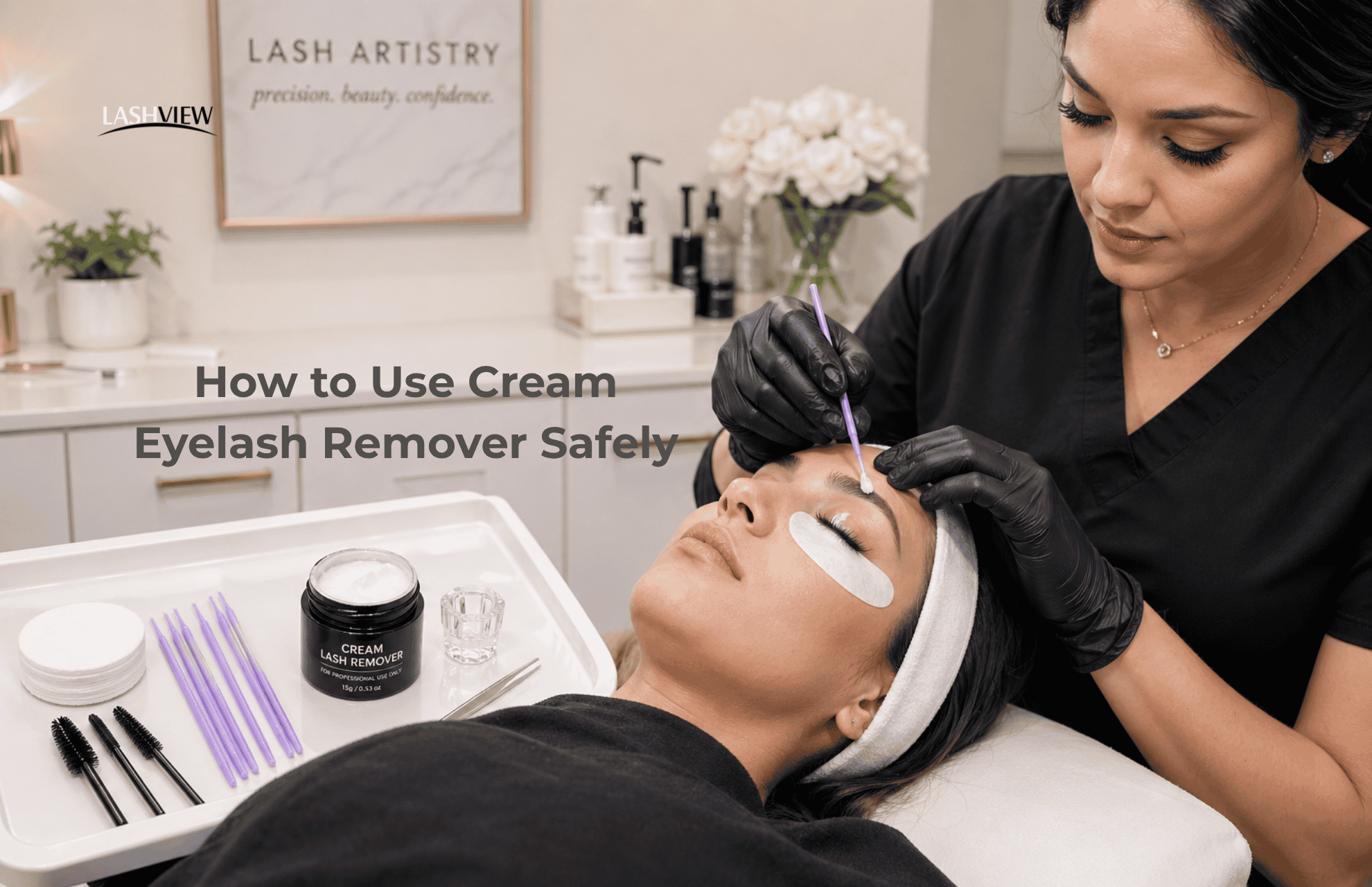 How to Use Cream Eyelash Remover Safely | Lash Tech Guide