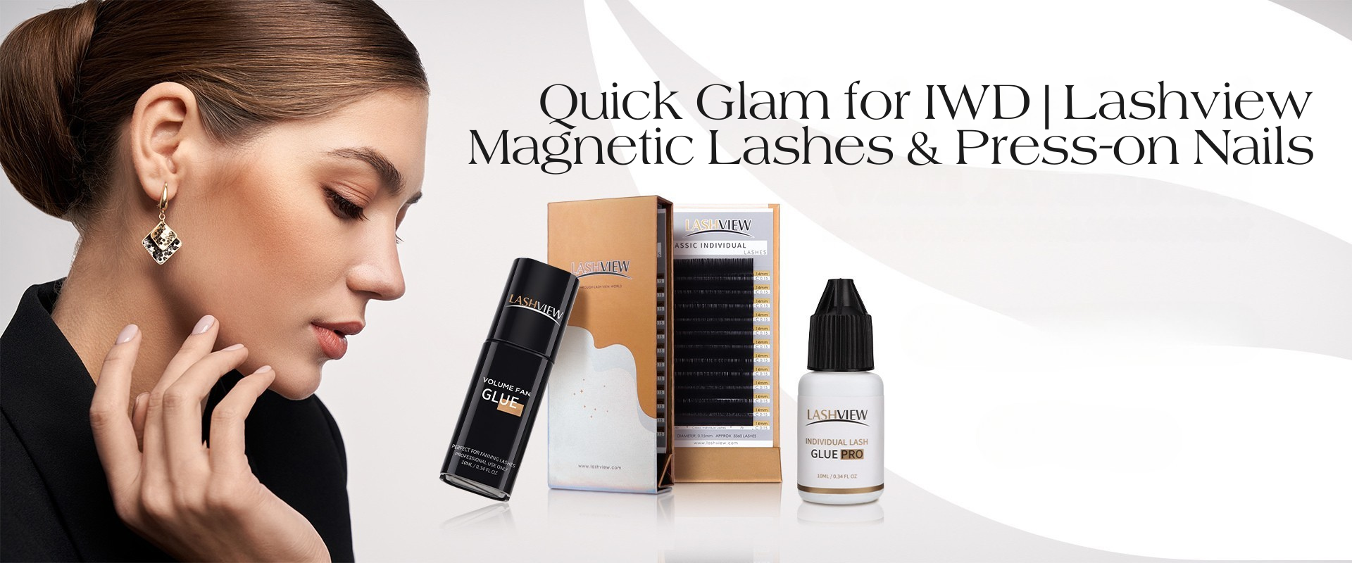 Quick Glam for IWD | Lashview Magnetic Lashes & Press-on Nails