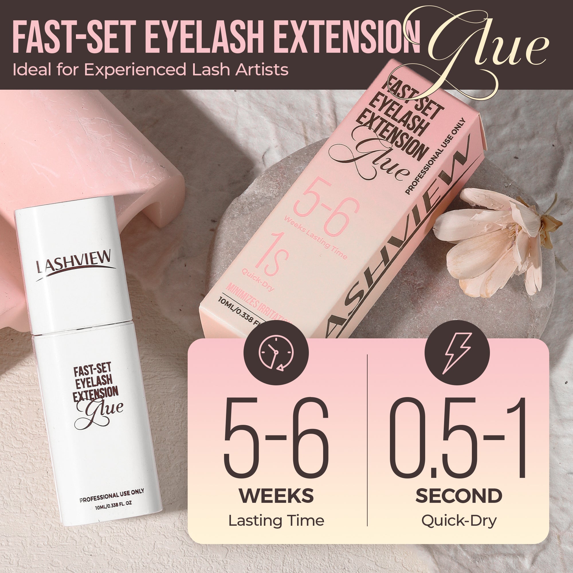 FAST-SET EYELASH EXTENSION GLUE