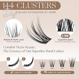 LASHVIEW Breeze DIY Cluster Eyelash Extensions Kit (D10)
