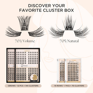𝐋𝐀𝐒𝐇𝐕𝐈𝐄𝐖 Natural Soft DIY Cluster Eyelashes (705)