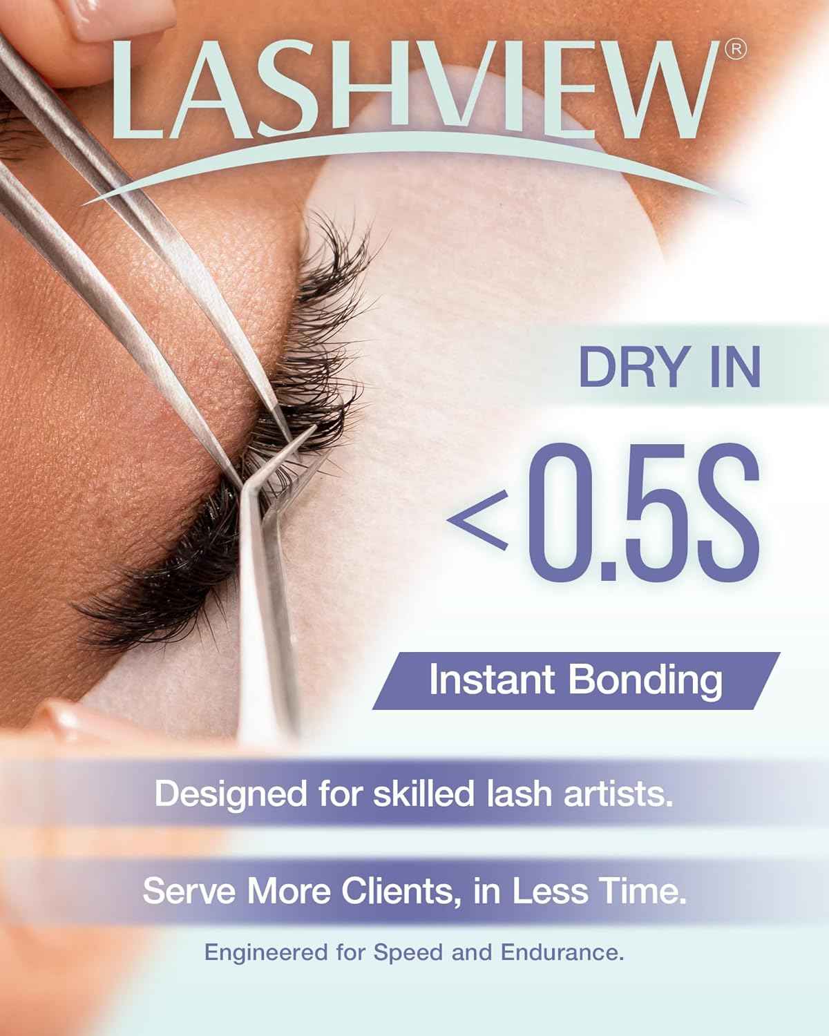 LASHVIEW Eyelash Extensions Glue 0.5s Dry Purple Color