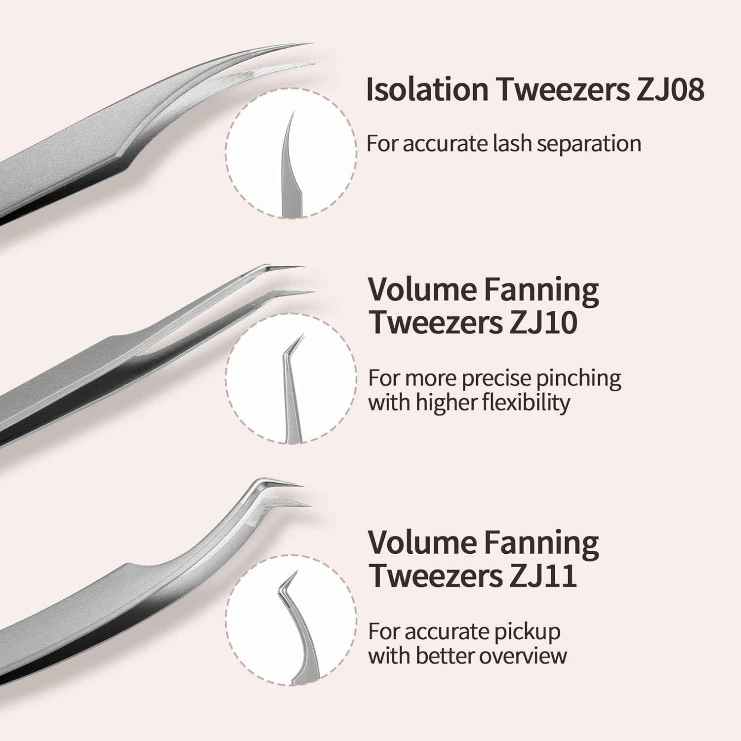 LASHVIEW Eyelash Extension Tweezers