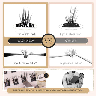 LASHVIEW Feather Fan Cluster Lashes CDD03