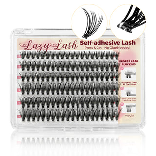 Lashview Self adhesive DIY Lash Extentions with Clear Glue Band Easy to Apply