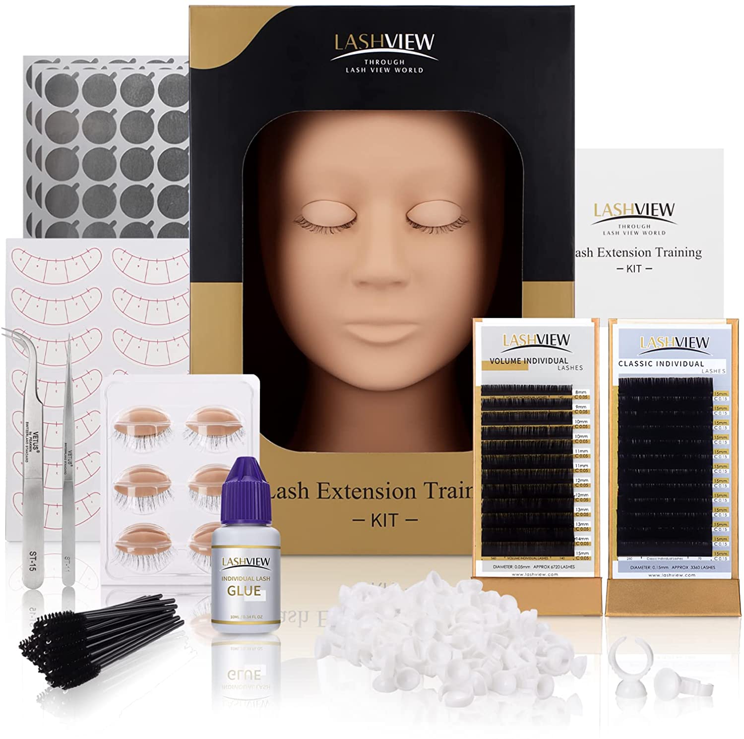 Eyelash Extension Starter Kit with Removable Eyelids